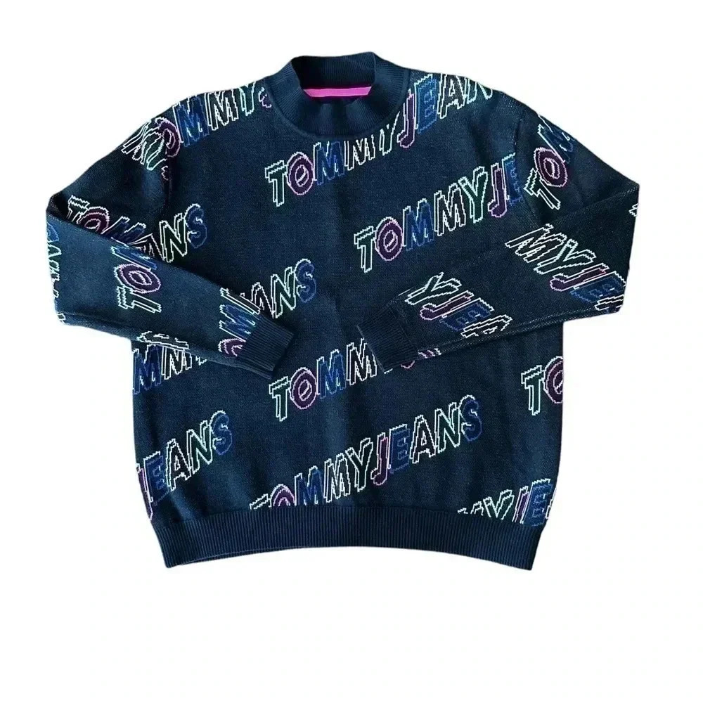 Tommy Hilfiger Jeans Women's Long Sleeve Logo Sweater Size Large